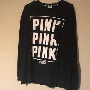 Victoria secret pink long sleeve pocket tee
